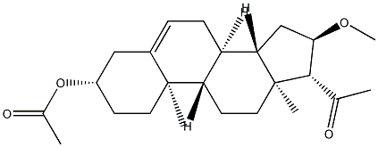 3β-Acetyloxy-16α-methoxypregn-5-en-20-one Struktur