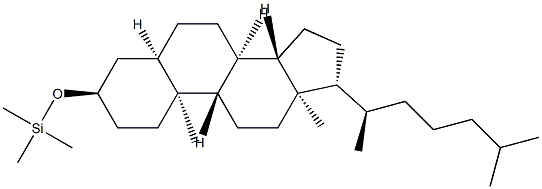 3α-Trimethylsilyloxy-5β-cholestane Struktur