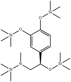 N-[(R)-2-[3,4-Bis[(trimethylsilyl)oxy]phenyl]-2-[(trimethylsilyl)oxy]ethyl]-N,α,α,α-tetramethylsilanamine Struktur