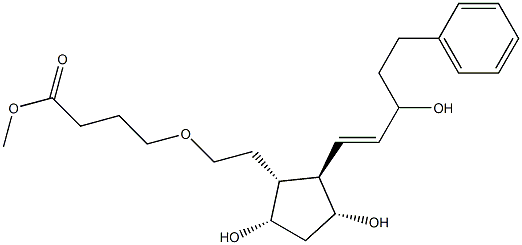 5-oxa-17-phenyl-18,19,20-trinor prostaglandin F1 alpha methyl ester Struktur