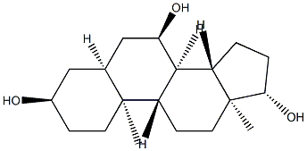 5β-Androstane-3α,7α,17β-triol Struktur