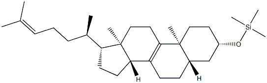 3β-(Trimethylsilyl)oxy-5α-cholesta-8,24-diene Struktur