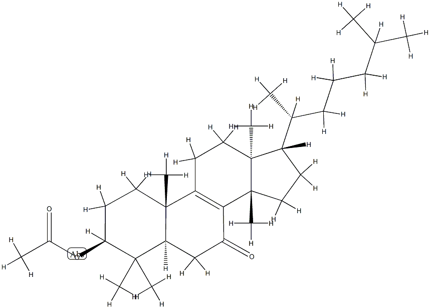 (13α,14β,17α)-3β-(Acetyloxy)-5α-lanost-8-en-7-one Struktur