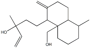 1-Naphthalenepropanol, alpha-ethenyldecahydro-8a-(hydroxymethyl)-alpha ,5-dimethyl-2-methylene- Struktur