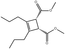 3,4-Dipropyl-3-cyclobutene-1β,2α-dicarboxylic acid dimethyl ester Struktur