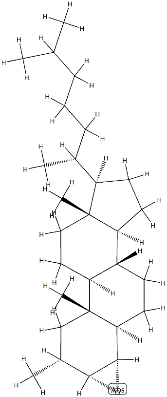 3α,4α-Epoxy-2α-methyl-5α-cholestane Struktur