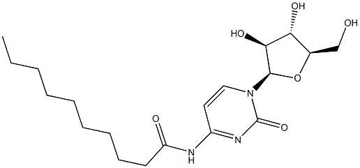 1-β-D-Arabinofuranosyl-4-decanoylaminopyrimidin-2(1H)-one Struktur