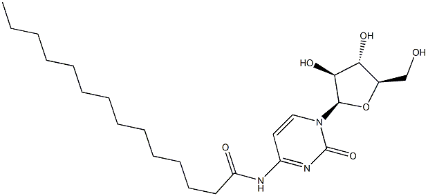 1-β-D-Arabinofuranosyl-4-myristoylaminopyrimidin-2(1H)-one Struktur