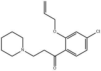 2'-(Allyloxy)-4'-chloro-β-(1-piperidinyl)propiophenone Struktur