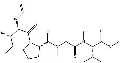 N-Formyl-L-Ile-L-Pro-N-methyl-Gly-N-methyl-L-Val-OMe Struktur