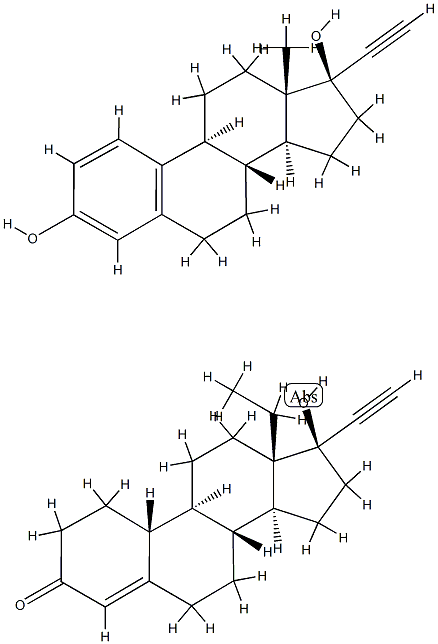 (8R,9S,10R,13S,14S,17S)-13-ethyl-17-ethynyl-17-hydroxy-1,2,6,7,8,9,10,11,12,14,15,16-dodecahydrocyclopenta[a]phenanthren-3-one Struktur