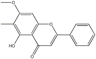 5-Hydroxy-7-methoxy-6-methylflavone Struktur