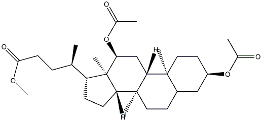 3α,12α-Bis(acetyloxy)cholan-24-oic acid methyl ester Struktur