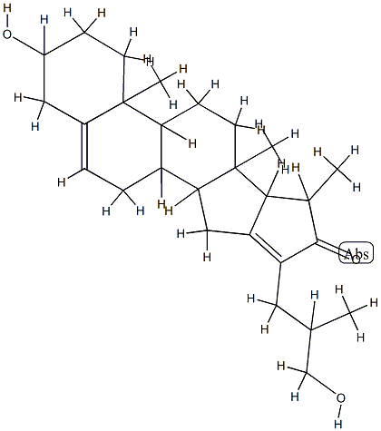 3β,26-Dihydroxy-16,23-cyclocholesta-5,16(23)-dien-22-one Struktur