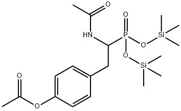 [α-(Acetylamino)-4-(acetyloxy)phenethyl]phosphonic acid bis(trimethylsilyl) ester Struktur