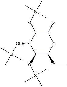 Methyl 2-O,3-O,4-O-tris(trimethylsilyl)-6-deoxy-α-L-galactopyranoside Struktur