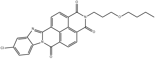 2-(3-butoxypropyl)-10-chlorobenzimidazo[2,1-b]benzo[lmn][3,8]phenanthroline-1,3,6(2H)-trione Struktur