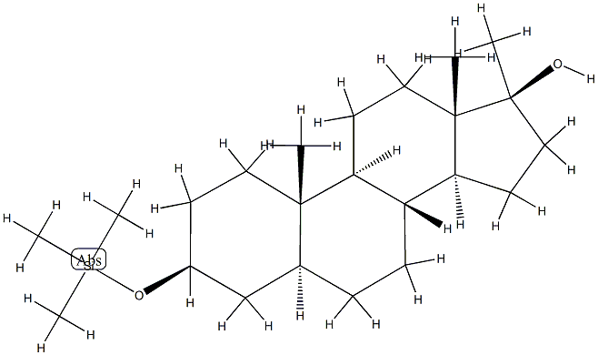 17-Methyl-3β-[(trimethylsilyl)oxy]-5α-androstan-17β-ol Struktur