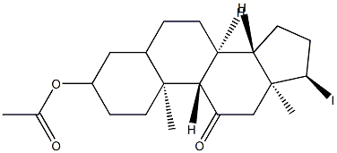 3-Acetyloxy-17α-iodoandrostan-11-one Struktur