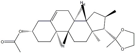 3β-(Acetyloxy)-16α-methylpregn-5-en-20-one ethylene acetal Struktur