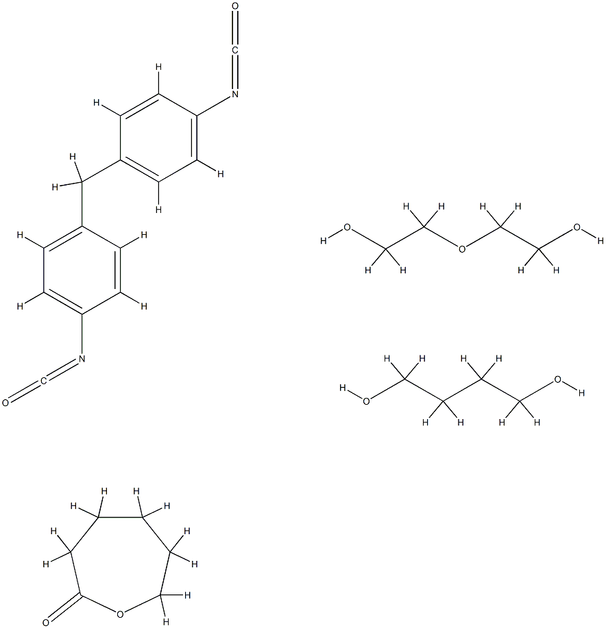 2-Oxepanone,polymer with 1,4-butanediol,1,1-methylenebis-[4-isocyanatobenzene] and 2,2'-oxybis[ethanol] Struktur