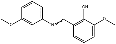 2-methoxy-6-{[(3-methoxyphenyl)imino]methyl}phenol Struktur