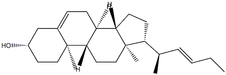 (22E)-26,27-Dinorcholesta-5,22-dien-3β-ol Struktur