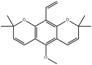 10-Vinyl-5-methoxy-2,2,8,8-tetramethyl-2H,8H-benzo[1,2-b:5,4-b']dipyran Struktur