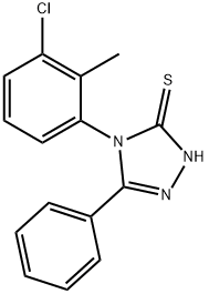 4-(3-chloro-2-methylphenyl)-5-phenyl-4H-1,2,4-triazole-3-thiol Struktur