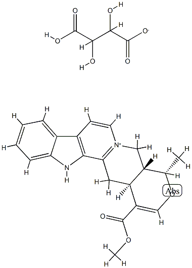 3,4,5,6,16,17-hexadehydro-16-(methoxycarbonyl)-19alpha-methyloxayohimbanium, salt with [R-(R*,R*)]-tartaric acid (1:1) Struktur