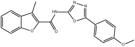 2-Benzofurancarboxamide,N-[5-(4-methoxyphenyl)-1,3,4-oxadiazol-2-yl]-3-methyl-(9CI) Struktur