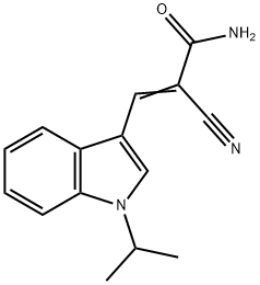 2-Propenamide,2-cyano-3-[1-(1-methylethyl)-1H-indol-3-yl]-(9CI) Struktur