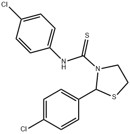 3-Thiazolidinecarbothioamide,N,2-bis(4-chlorophenyl)-(9CI) Struktur