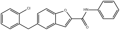 2-Benzofurancarboxamide,5-[(2-chlorophenyl)methyl]-N-phenyl-(9CI) Struktur