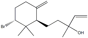 3-Bromo-α-vinyl-α,2,2-trimethyl-6-methylenecyclohexane-1-propanol Struktur