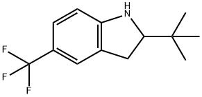 1H-Indole,2-(1,1-dimethylethyl)-2,3-dihydro-5-(trifluoromethyl)-(9CI) Struktur