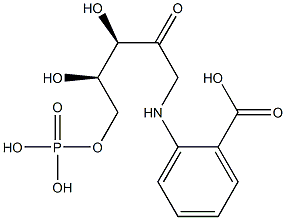 1-(2-carboxyphenylamino)-1-deoxyribulose 5-phosphate Struktur