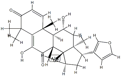 (13α,17α)-14β,15β:21,23-Diepoxy-6,11α-dihydroxy-4,4,8-trimethyl-24-norchola-1,5,20,22-tetrene-3,7-dione Struktur