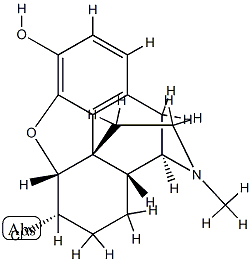 6α-Chloro-4,5α-epoxy-17-methylmorphinan-3-ol Struktur