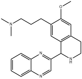 7-Isoquinolinepropanamine,1,2,3,4-tetrahydro-6-methoxy-N,N-dimethyl-1-(2-quinoxalinyl)-(9CI) Struktur