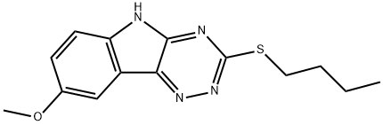 2H-1,2,4-Triazino[5,6-b]indole,3-(butylthio)-8-methoxy-(9CI) Struktur