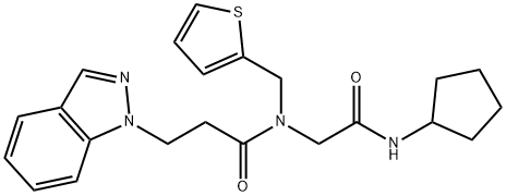 1H-Indazole-1-propanamide,N-[2-(cyclopentylamino)-2-oxoethyl]-N-(2-thienylmethyl)-(9CI) Struktur