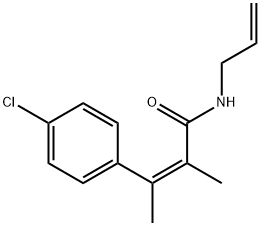 (Z)-N-Allyl-4-chloro-α,β-dimethylcinnamamide Struktur