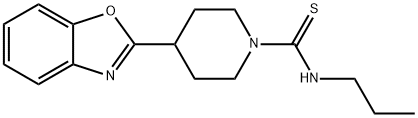 1-Piperidinecarbothioamide,4-(2-benzoxazolyl)-N-propyl-(9CI) Struktur