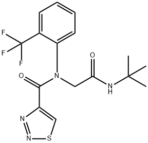 1,2,3-Thiadiazole-4-carboxamide,N-[2-[(1,1-dimethylethyl)amino]-2-oxoethyl]-N-[2-(trifluoromethyl)phenyl]-(9CI) Struktur