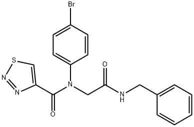 1,2,3-Thiadiazole-4-carboxamide,N-(4-bromophenyl)-N-[2-oxo-2-[(phenylmethyl)amino]ethyl]-(9CI) Struktur