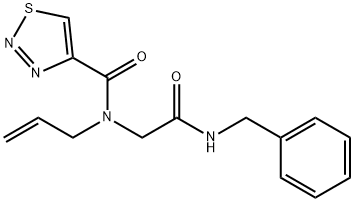 1,2,3-Thiadiazole-4-carboxamide,N-[2-oxo-2-[(phenylmethyl)amino]ethyl]-N-2-propenyl-(9CI) Struktur