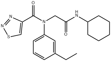 1,2,3-Thiadiazole-4-carboxamide,N-[2-(cyclohexylamino)-2-oxoethyl]-N-(3-ethylphenyl)-(9CI) Struktur