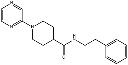 4-Piperidinecarboxamide,N-(2-phenylethyl)-1-pyrazinyl-(9CI) Struktur