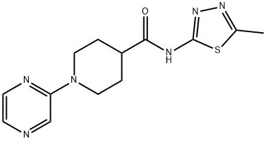 4-Piperidinecarboxamide,N-(5-methyl-1,3,4-thiadiazol-2-yl)-1-pyrazinyl-(9CI) Struktur